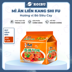 KANG SHI FU - Mì Kang Shi Fu hương vị Bò siêu cay, Mì Kang Shi Fu ăn liền, Mì ăn liền Trung Hoa - 104g/gói - 00748