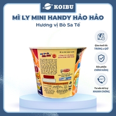 ACECOOK - Mì ly Mini Handy Hảo Hảo hương vị Bò sa tế, Mì ly bò sa tế Hảo Hảo Mini Handy, Mì Hảo Hảo - 53g/ly - 00020