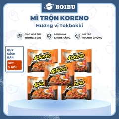PALDO - Mì trộn Koreno hương vị Tokbokki, Koreno Mì trộn Tokbokki Koreno, Mì Koreno Hàn Quốc ăn liền - 74g/gói - 00159