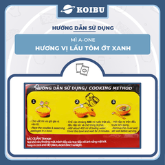 SAIGON VE WONG - Mì A-One hương vị Lẩu tôm ớt xanh, Mì lẩu tôm ớt xanh A One, Mì ăn liền Aone - 85g/gói - 00774
