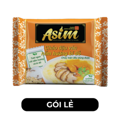 ASIAFOODS - Cháo Asim Đậu ván nấm hương bí đỏ (có gói rau thật), Cháo ăn liền Asim Đậu ván - 73g/gói - 00333