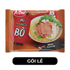 A ONE - Mì A-One gói hương vị Bò, Mì Bò A-One, Mì ăn liền A-One vị Bò, Mì Aone ăn liền, Mì gói A-One - 85g/gói - 00518