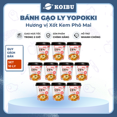YOUNG POONG - Bánh gạo ly Yopokki hương vị Kem Phô Mai, Bánh gạo kem phô mai Yopokki ly, Bánh gạo Hàn Quốc - 120g/ly  - 00868