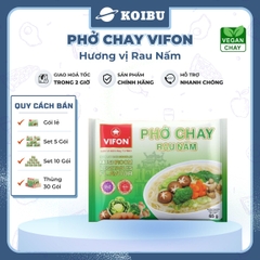 VIFON - Phở Vifon hương vị Chay rau nấm, Vifon phở chay rau nấm Vifon Phở ăn liền Vifon, Phở chay Vifon - 65g/gói - 00171
