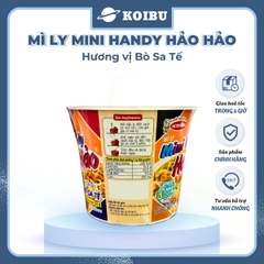ACECOOK - Mì ly Mini Handy Hảo Hảo hương vị Bò sa tế, Mì ly bò sa tế Hảo Hảo Mini Handy, Mì Hảo Hảo - 53g/ly - 00020