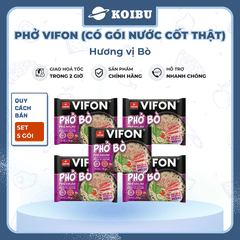 VIFON - Phở Vifon có gói xốt thịt hương vị Bò, Phở bò Vifon có gói nước cốt thịt, Phở ăn liền Vifon - 75g/gói - 00779