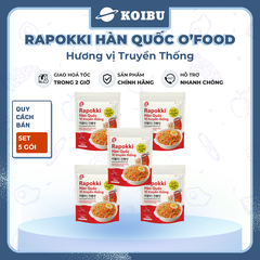 O’FOOD - Rapokki Hàn Quốc O’food hương vị Truyền thống, Tokbokki O'Food, Bánh gạo O'Food Hàn Quốc (146g/gói)
