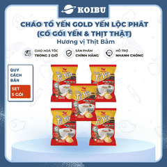 YẾN LỘC PHÁT - Cháo tổ yến Gold Yến Lộc Phát hương vị Thịt bằm, Cháo tổ yến thịt bằm Yến Lộc Phát - 50g/gói - 00825