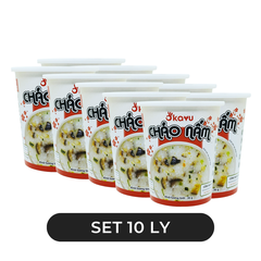 ASUZAC FOODS - Cháo ly chay Asuzac Okayu hương vị Nấm, Cháo nấm ăn liền Asuzac ly, Cháo nấm Okayu Asuzac - 36g/ly - 00579