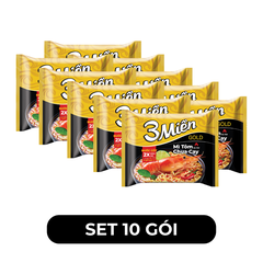 UNIBEN - Mì 3 Miền Gold hương vị Tôm Chua Cay Đặc Biệt, 3 Miền Gold Tôm Chua Cay Đặc Biệt - 75g/gói - 00352
