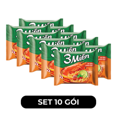 UNIBEN - Mì 3 Miền hương vị Tôm Chua Cay - Mì gói 3 Miền hương vị Tôm Chua Cay - 65g/gói - 00356