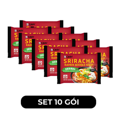 CHOI - Mì Choi Sriracha hương vị Cay truyền thống, Mì Sriracha cay truyền thống, Mì Siracha gói - 120g/gói - 00343
