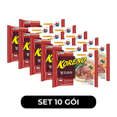 PALDO - Mì Koreno hương vị Bò cay, Mì Koreno Bò cay Hàn Quốc, Mì bò cay Koreno Hàn Quốc ăn liền - 100g/gói - 00396