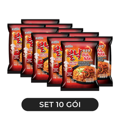 PALDO - Mì trộn rất cay Bul Nak hương vị Bạch tuộc, Mì trộn cay Bulnak bạch tuột, Mì cay Hàn Quốc - 130g/gói - 00572