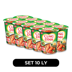 AFOTECH - Mì ly Cung Đình Lẩu tôm chua cay, Mì ly Tôm chua cay Cung Đình, Mì Tôm chua cay Cung Đình - 71g/ly - 00308
