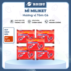 COLUSA - Mì Miliket hương vị Tôm gà, Miliket mì tôm gà Miliket, Mì ăn liền Miliket, Mì gói Miliket - 65g/gói - 00811