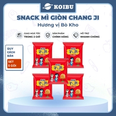 MENGZHOU - Snack mì giòn Chang Ji hương vị Bò kho, Snack mì gạch cua Chang Ji, Mì Trung Quốc - 25g/gói - 00162