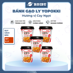 YOUNG POONG - Bánh gạo ly Yopokki hương vị Cay Ngọt, Bánh gạo cay ngọt Yopokki ly, Bánh gạo Hàn Quốc - 120g/ly - 00870