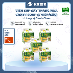 NFC - Viên súp sấy thăng hoa I-Soup hương vị Canh chua chay, Canh chua I-Soup, Canh ăn liền I Soup - 50g/lốc - 00725