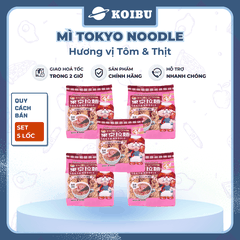 TOKYO NOODLE - Mì Tokyo Noodle hương vị Tôm & Thịt, Mì ăn liền cho bé Tokyo Noodle, Mì ăn dặm - 120g/lốc - 00799