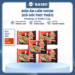 VIFON - Bún sườn cay thịt thật Vifon, bún sườn cay Vifon thịt thật, bún Vifon ăn liền thịt thật - 90g/gói