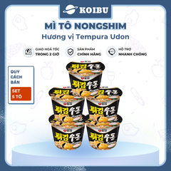 NONGSHIM - Mì tô Nongshim hương vị Tempura Udon, Mì tô Udon Tempura Nongshim, Mì Nongshim Hàn Quốc - 111g/tô - 00549