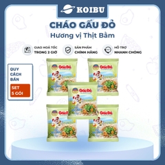 ASIAFOODS - Cháo Gấu Đỏ hương vị Thịt bằm, Cháo Thịt bằm Gấu Đỏ, Cháo gói ăn liền Gấu Đỏ vị Thịt bằm - 50g/gói - 00339