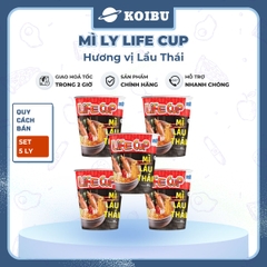 THIEN HUONG FOOD - Mì ly Life Cup hương vị Lẩu thái, Mì ly lẩu thái Life Cup, Mì lẩu thái Life Cup ly (60g/ly) - 00817