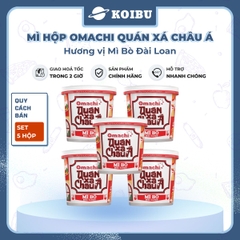 MASAN - Mì hộp Omachi quán xá châu Á hương vị Bò Đài Loan, Hộp đồ ăn Omachi quán xá châu Á mì ăn liền - 95g/gói - 00805