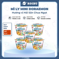 ACECOOK - Mì ly mini Doraemon hương vị Hải Sản Chua Ngọt, Mì ly hải sản chua ngọt Doraemon Mini, Mì Doraemon ly - 53g/ly - 00022