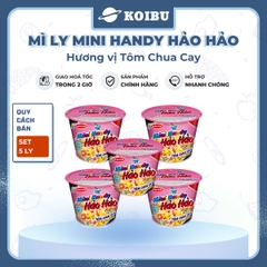 ACECOOK - Mì ly Mini Handy Hảo Hảo hương vị Tôm chua cay, Mì ly Tôm chua cay Hảo Hảo Mini Handy - 47g/ly - 00021