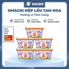 MASAN - Omachi Lẩu Tam Hoa hương vị tôm càng (có tôm thật), lẩu Omachi sợi Tam Hoa tôm càng thật ăn liền - 121g/hộp - 00891