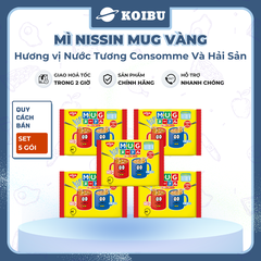 NISSIN - Mì Nissin Mug vàng, Mì Mug Nissin vàng ăn liền, Mì Nissin ăn dặm cho bé từ 12 tháng - 94g/gói - 00795