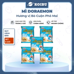 ACECOOK - Mì Doraemon hương vị bò cuộn phô mai, Mì ăn liền trẻ em, Mì Doremon bổ sung canxi, Mì gói Doraemon - 62g/gói - 00069
