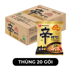NONGSHIM - Mì Shin Ramyun hương vị Gà cay, Mì gà cay Shin Ramyun, Mì gà cay Hàn Quốc, Mì ăn liền - 136g/gói - 00593