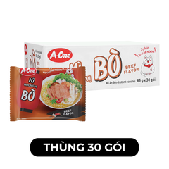 A ONE - Mì A-One gói hương vị Bò, Mì Bò A-One, Mì ăn liền A-One vị Bò, Mì Aone ăn liền, Mì gói A-One - 85g/gói - 00518