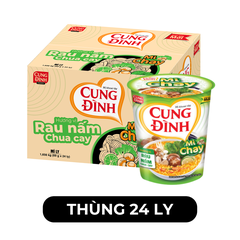 AFOTECH - Mì ly chay Cung Đình Rau nấm chua cay, Mì ly Rau nấm chua cay Cung Đình, Mì chay Cung Đình - 70g/ly - 00310