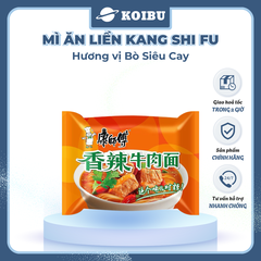 KANG SHI FU - Mì Kang Shi Fu hương vị Bò siêu cay, Mì Kang Shi Fu ăn liền, Mì ăn liền Trung Hoa - 104g/gói - 00748