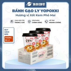 YOUNG POONG - Bánh gạo ly Yopokki hương vị Kem Phô Mai, Bánh gạo kem phô mai Yopokki ly, Bánh gạo Hàn Quốc - 120g/ly  - 00868