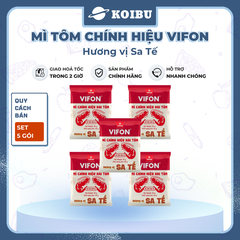 VIFON - Mì chính hiệu hai tôm Vifon hương vị Sa tế 60g, Mì Vifon hai tôm, Mì hai con tôm Vifon - 60g/gói - 00826