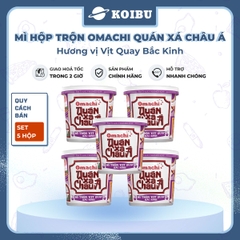 MASAN - Mì hộp trộn Omachi quán xá châu Á hương vị Vịt quay Bắc Kinh, Hộp đồ ăn Omachi quán xá châu Á - 95g/gói - 00806