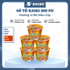 KANG SHI FU - Mì tô Kang Shi Fu hương vị Bò siêu cay, Mì Kang Shi Fu ăn liền, Mì ăn liền Trung Hoa - 108g/tô - 00590