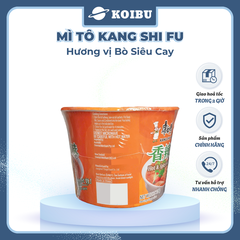 KANG SHI FU - Mì tô Kang Shi Fu hương vị Bò siêu cay, Mì Kang Shi Fu ăn liền, Mì ăn liền Trung Hoa - 108g/tô - 00590