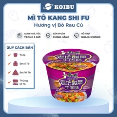 KANG SHI FU - Mì tô Kang Shi Fu hương vị Bò rau củ, Mì Kang Shi Fu ăn liền, Mì ăn liền Trung Hoa - 122g/tô - 00589