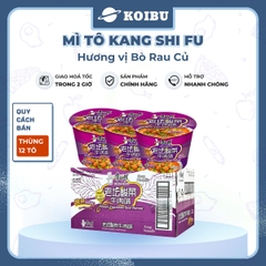 KANG SHI FU - Mì tô Kang Shi Fu hương vị Bò rau củ, Mì Kang Shi Fu ăn liền, Mì ăn liền Trung Hoa - 122g/tô - 00589