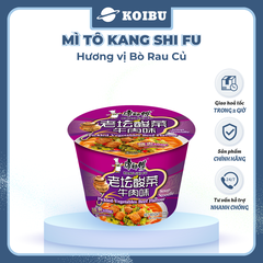 KANG SHI FU - Mì tô Kang Shi Fu hương vị Bò rau củ, Mì Kang Shi Fu ăn liền, Mì ăn liền Trung Hoa - 122g/tô - 00589
