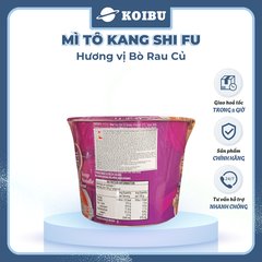 KANG SHI FU - Mì tô Kang Shi Fu hương vị Bò rau củ, Mì Kang Shi Fu ăn liền, Mì ăn liền Trung Hoa - 122g/tô - 00589