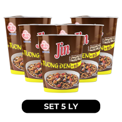 OTTOGI - Mì ly trộn tương đen Jin hương vị bò, Mì trộn tương đen bò Jin ly, Mì ly trộn Jin tương đen bò - 65g/ly - 00192