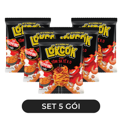 WORLD SPICE - Mì trộn LókCók hương vị Tôm sa tế X.O, Mì trộn tôm sa tế X.O LokCok, Mì ăn liền LokCok - 99g/gói - 00750