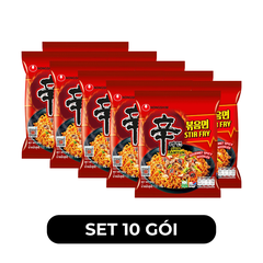 NONGSHIM - Mì xào khô Shin Ramyun hương vị cay, Mì xào Shin Ramyun cay ăn liền, Mì xào cay Hàn Quốc - 131g/gói - 00465